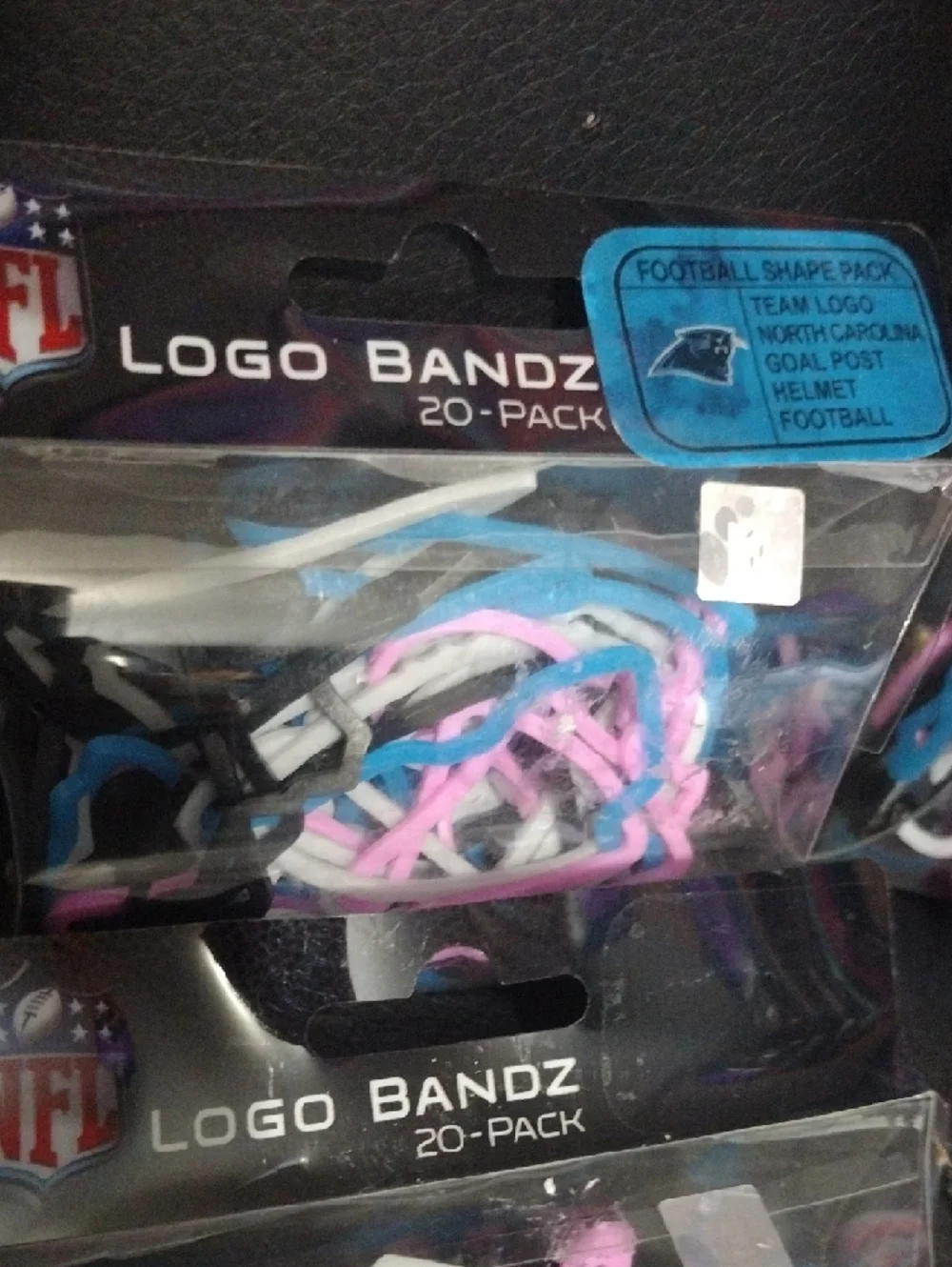 NFL Logo Bandz Assorted Pink, Blue, White, Black - 20-Pack 4 Packs